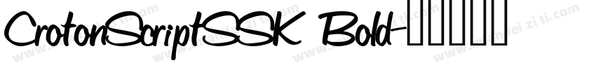 CrotonScriptSSK Bold字体转换